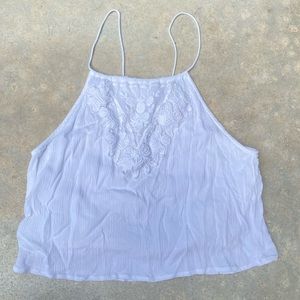 White cropped blouse